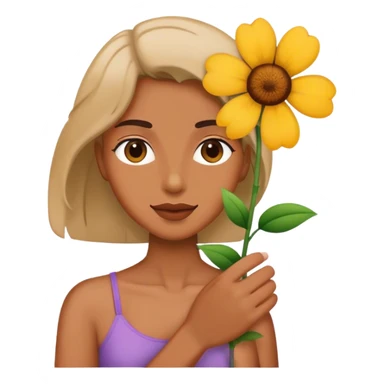 Someone holding a flower  sticker