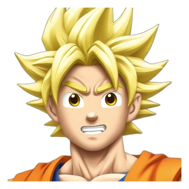 goku super saiyan with pc sticker