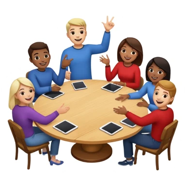 Group of person discuss in a round table  sticker