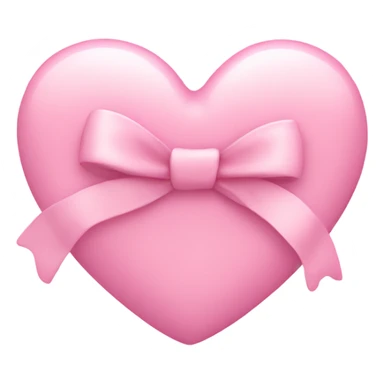 Light pink heart with bow sticker