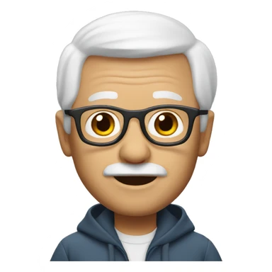 memoji white grand pa  sticker