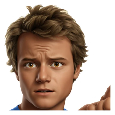 realistic portrait of a boy sticker