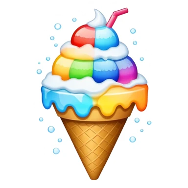 Snow cone sticker