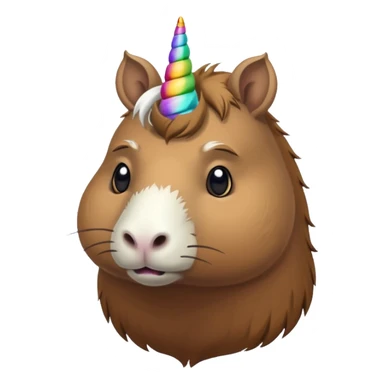 sad capybarq unicorn hybrid sticker