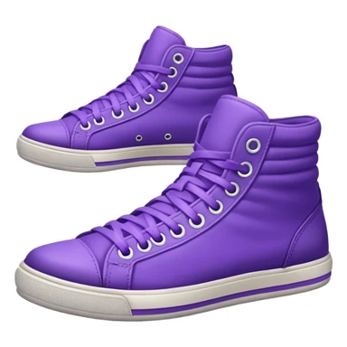 Still lufe, realistic detailed, purple high top sneakers sticker