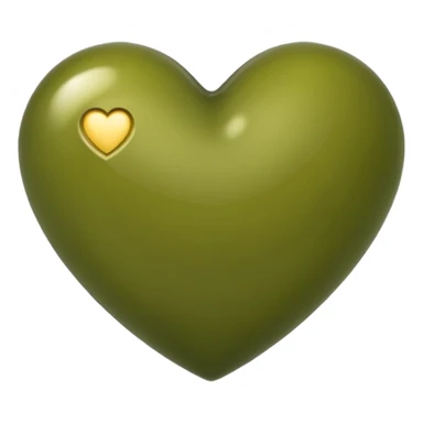 olive green heart  imogjies sticker