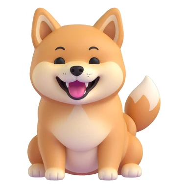 shiba inu, laughing sticker