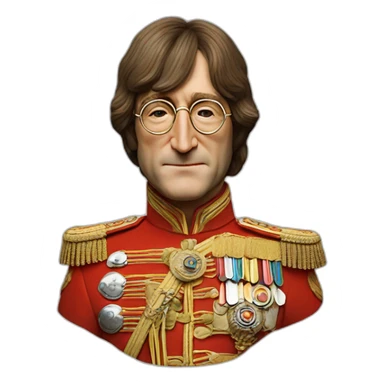 John Lennon head sgt pepper era sticker