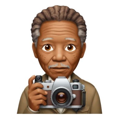 morgan freeman with camera sticker