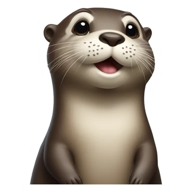 otter blowing a kiss sticker