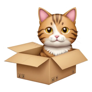 cat hold box sticker