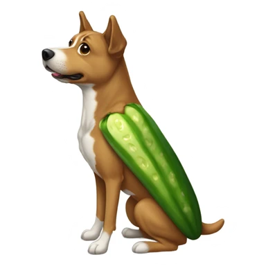 Perro disfrazado de pepino sticker