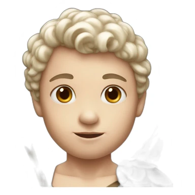 white skin cupid with arrow sticker