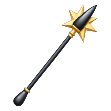 magic wand,simple, black in the middle,both ends are white sticker