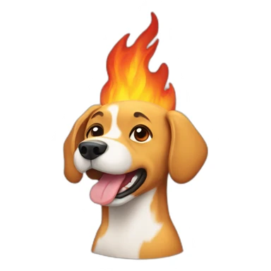 dog-in-fire sticker