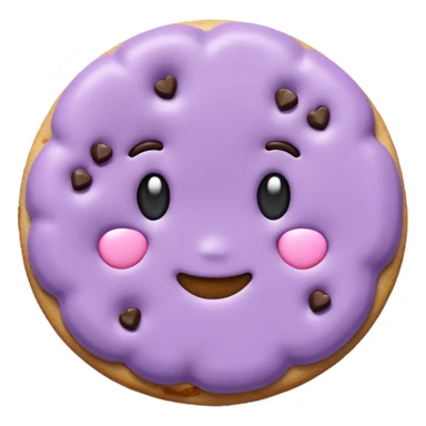realistic a pastel purple cookie with soft crumbly texture sticker
