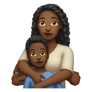 Black woman holding a toddler  sticker