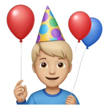 festa de aniversario menino com chapeu sticker