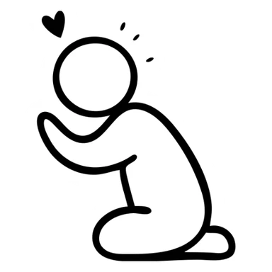person bowing in gratitude thank you gesture sticker