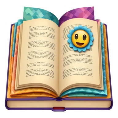 an open book with wallpaper samples. sticker