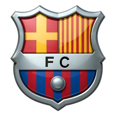 Emoji escudo barcelona realista sticker