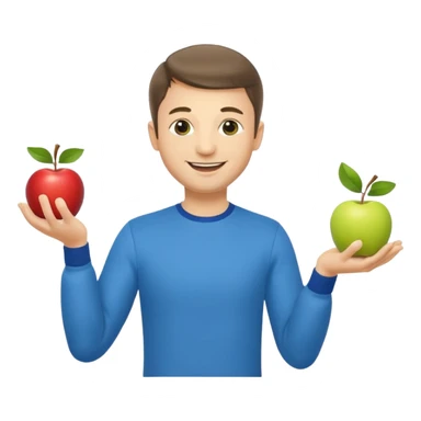 a Circus cute zelensky juggling two apple blue and yellow sticker