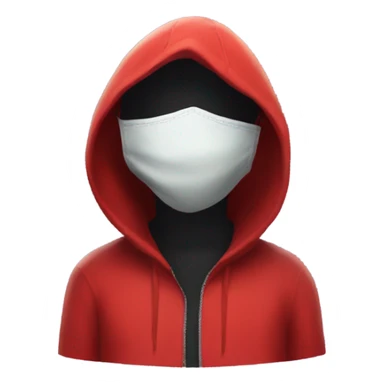 Squit game red hood with mask sticker