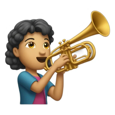 Trompeten spielerin sticker
