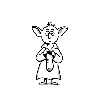 Dobby the house-elf from Harry Potter, hand drawn doodle style sticker