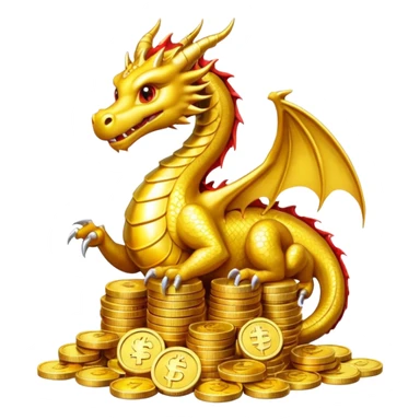 strack coins dragon sticker