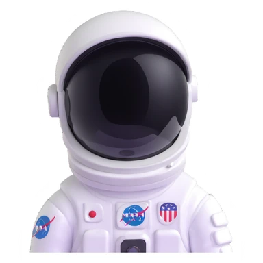 happy little astronaut in white suit and helmet sticker