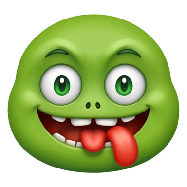 Evil greedy hungry salivating emoji sticker