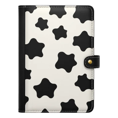 Cow print journal sticker