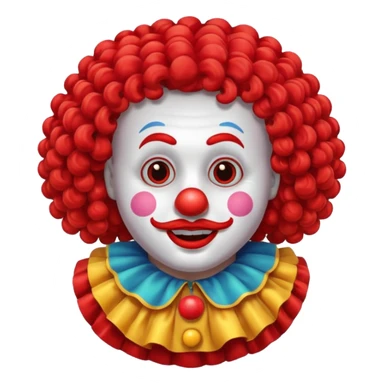 clown's wig sticker