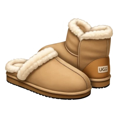 cozy beige autumn ugg slippers sticker