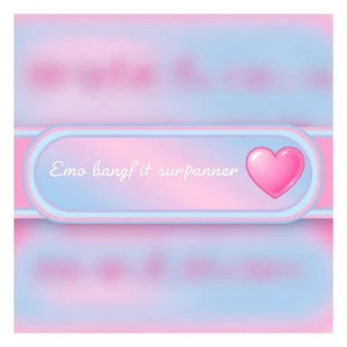 pastel emo banner with a heart accent, cute, expressive, minimal sticker