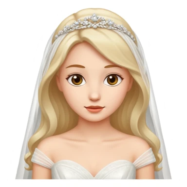 A beautiful women wearing weeding wear dress sticker