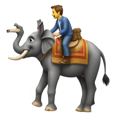 Elephant riding donkey sticker