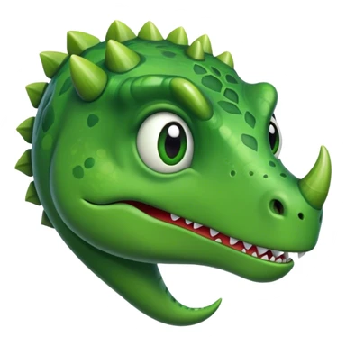 heart-shaped face of a dinosaur  sticker