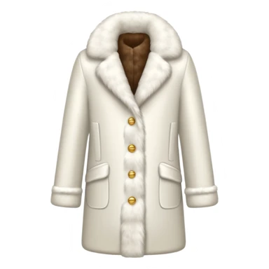 A luxurious fur white coat sticker