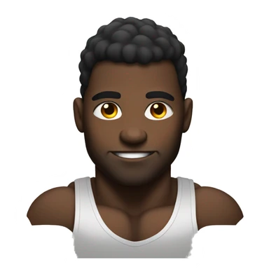 big buff black guy sticker