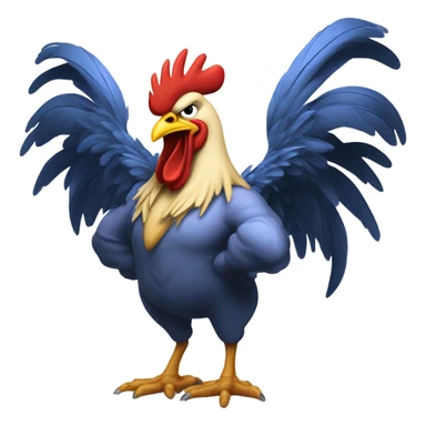 Angry boxing rooster sticker