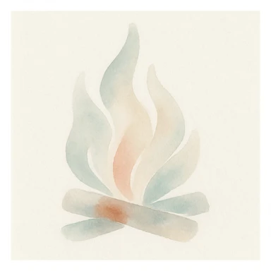 fire, soft and painterly sticker
