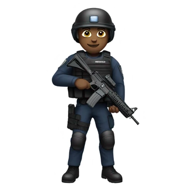 A white Police SWAT operator sticker