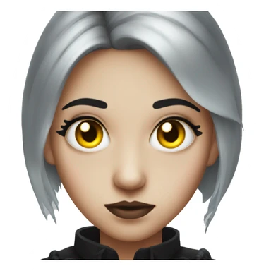 spooky girl with eerie lashes sticker