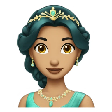 princesse jasmine with pretty dress sticker