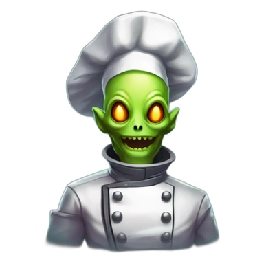 alien chef scifi roguelike rpg style inspired by slay the spire digital art sticker
