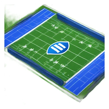 blue turf football field sticker