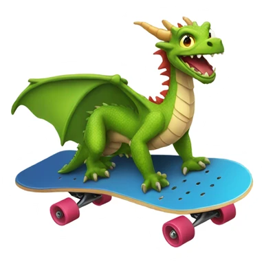 Dragon on a skateboard sticker