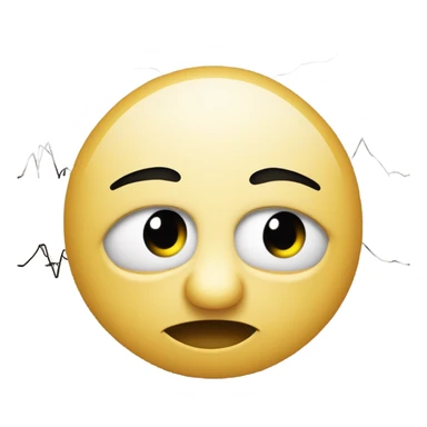 A smiley face angrily glaring at a graph with declining metrics. sticker